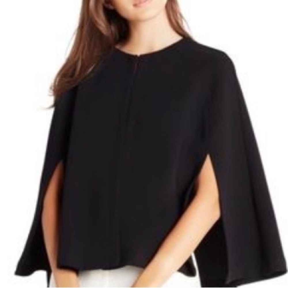 New women’s Sz L blush pink open front elegant classy formal cape blazer top
